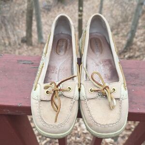 Sperry Beige and Tan Loafers